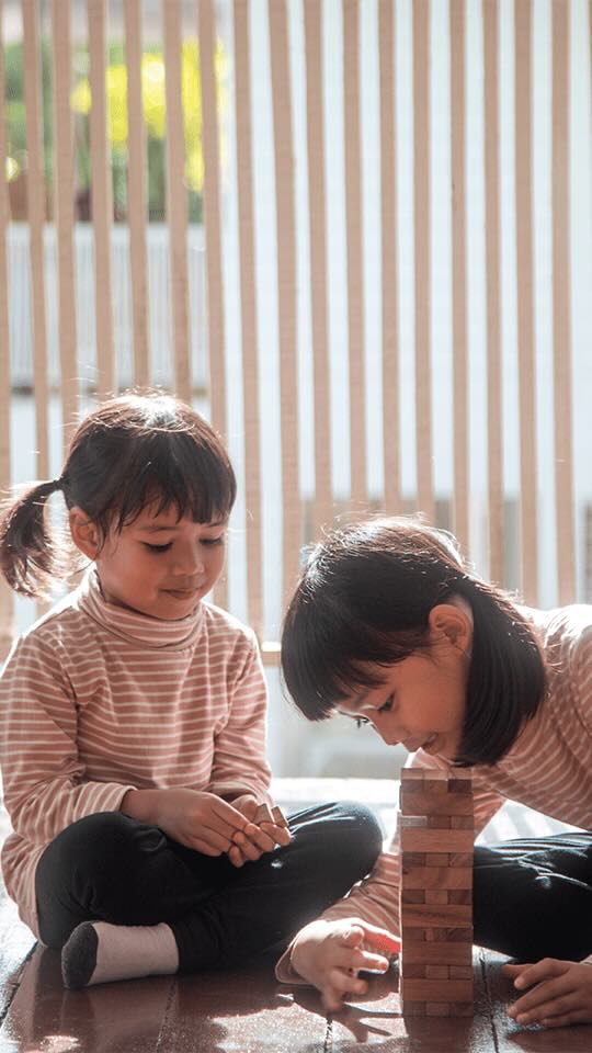 Children playing in nature